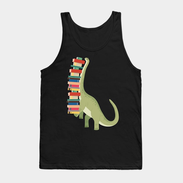 Dinosaur Books Reading Tank Top by shirtsyoulike